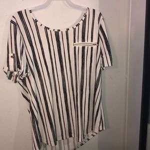 Small black and white striped shirt